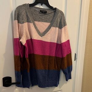 Lane Bryant Multicolor V-Neck Sweater